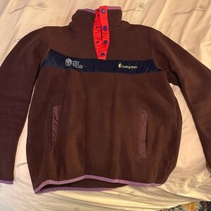 Cotopaxi Brown Fleece with Red Accents